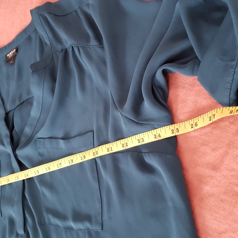 Torrid Harper Teal Blouse - image 6